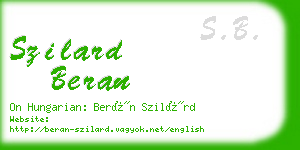 szilard beran business card